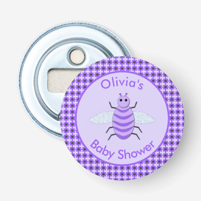 Décapsuleur Bébé mou Bee Bee Baby shower neutre (Devant)