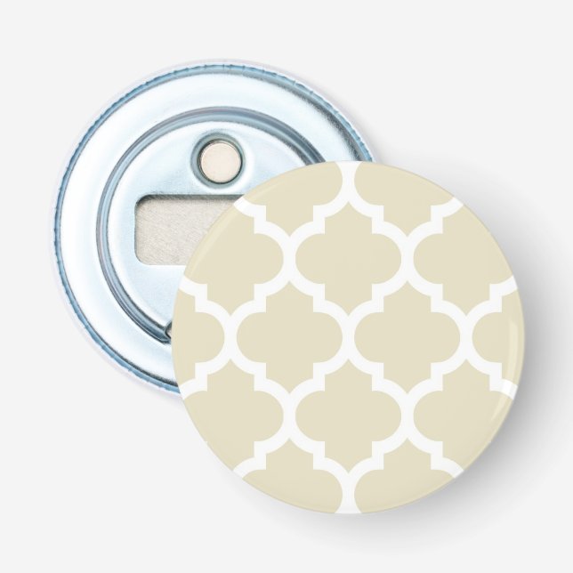 Décapsuleur Beige White Moroccan Quatrefoil Pattern #5 (Devant)