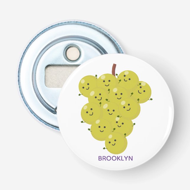 Décapsuleur Belle bande de raisins amusante illustration (Devant)