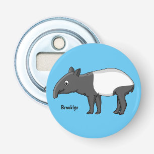 Décapsuleur Belle illustration de tapir de dessin animé