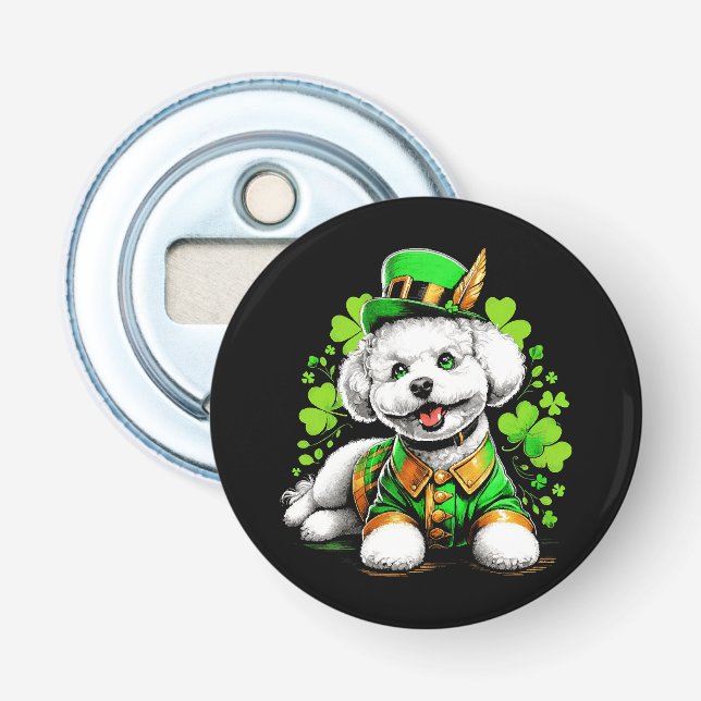 Décapsuleur Bichon Frise Chien Saint-Patrick (Devant)