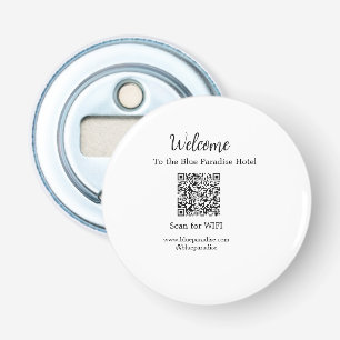 Décapsuleur Bienvenue à l'hôtel restaurant villa scan QR WIFI