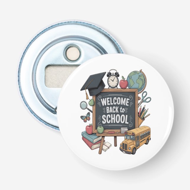 Décapsuleur Bienvenue au retour à l'école (Devant)