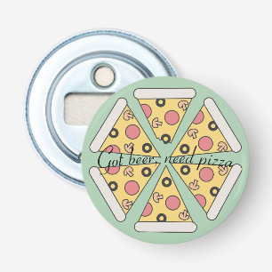 Décapsuleur Bière géométrique mignonne d'amants de pizza