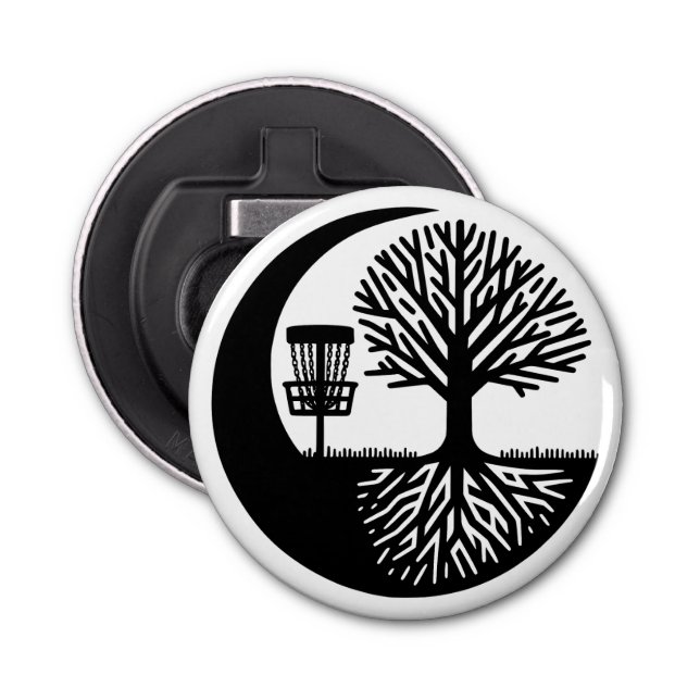 Décapsuleur Black and White Disc Golf Silhouette  (Devant)