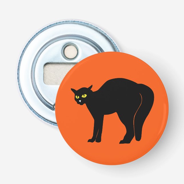 Décapsuleur Black Cat on Vibrant Orange (Devant)