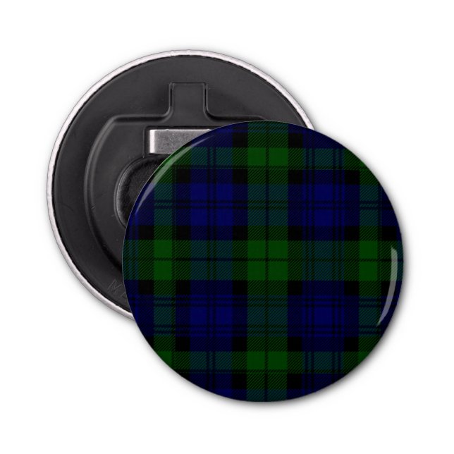 Décapsuleur Black Watch Tartan bleu vert Plaid (Devant)