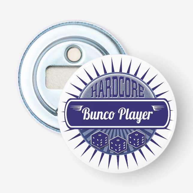 Décapsuleur Bleu chanceux de matrices de rétro joueur élégant (Devant)