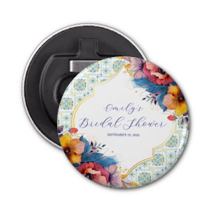 Décapsuleur Bleu Méditerranée Fête des mariées élégante