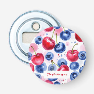 Décapsuleur Blue Red Fruit Nourriture Aquarelle Berry Cherry