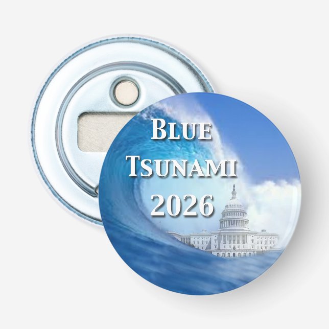 Décapsuleur Blue Tsunami Election 2026 (Devant)