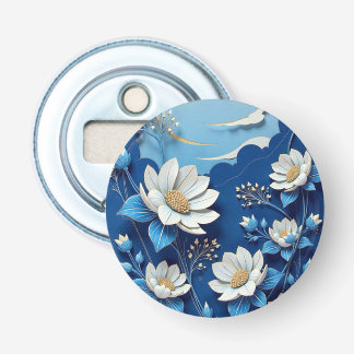 Décapsuleur Boîtier téléphonique en porcelaine bleue et blanch