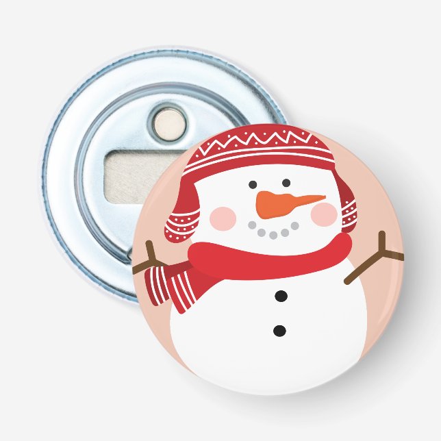 Décapsuleur Bonhomme de neige graphique (Devant)