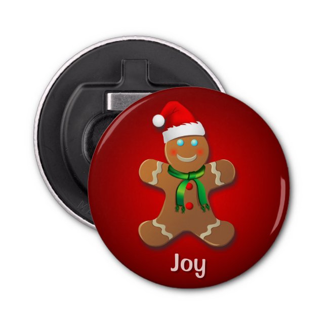 Décapsuleur Bonhomme en pain d'épice personnalisable (Devant)