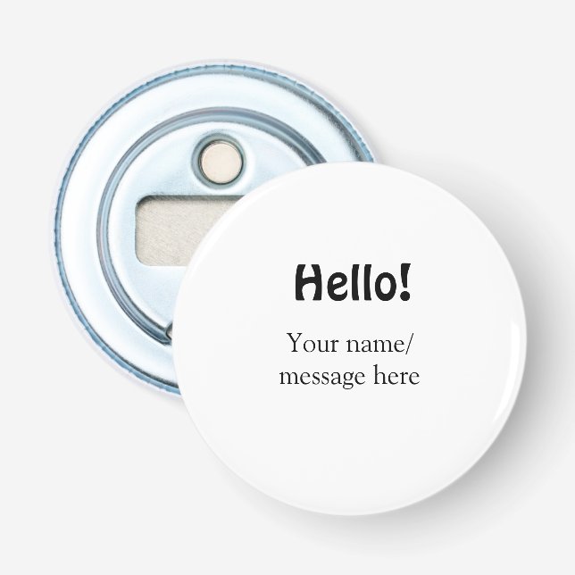 Décapsuleur Bonjour ajouter un message de nom simple minimum é (Devant)