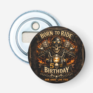 Décapsuleur Born to Ride 50th Birthday Biker Skull Card