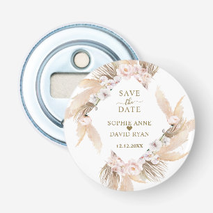 Décapsuleur Bottes de mariage à l'orchidée blanche et aux rose