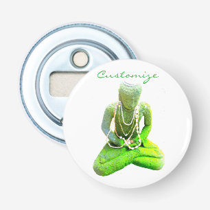 Décapsuleur Bouddha vert moussu Thunder_Cove méditant