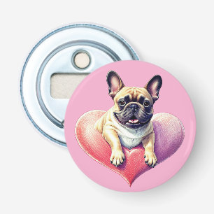 Décapsuleur Bouledogue français coeur fête des mères