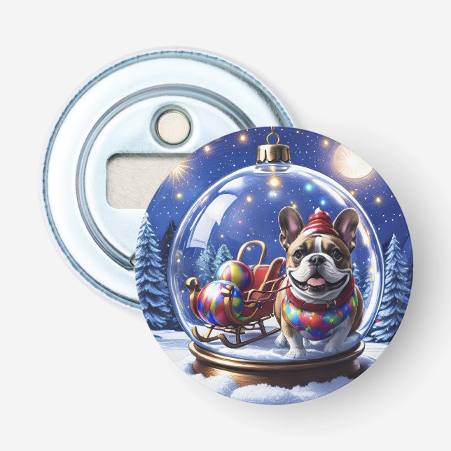 Décapsuleur Bouledogue français Noël French Bulldog (Devant)