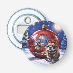 Décapsuleur Bouledogue français Noël French Bullog