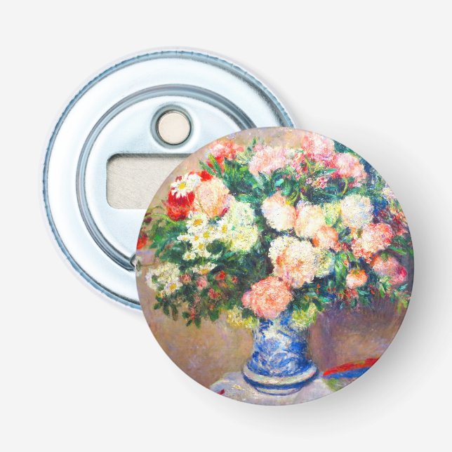Décapsuleur Bouquet de chrysanthèmes et un fan japonais (Devant)