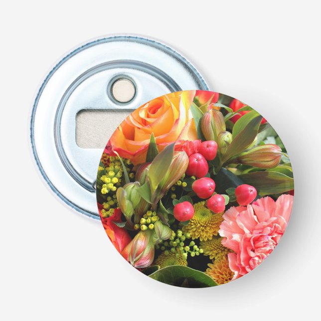 Décapsuleur Bouquet de fleurs aux couleurs d'automne Photo (Devant)