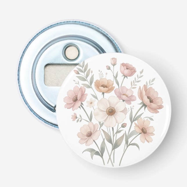 Décapsuleur Bouquet de l'Anémone Délicate Douceur Aquarelle (Devant)