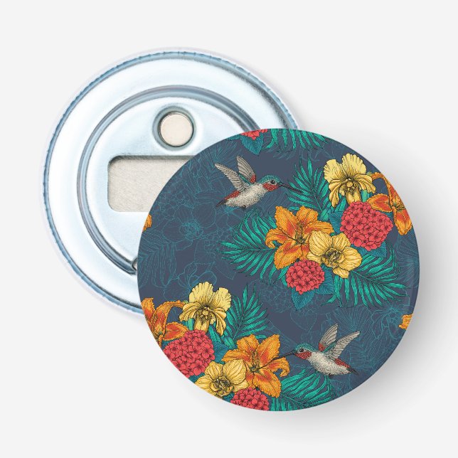 Décapsuleur Bouquet et colibris tropicaux (Devant)