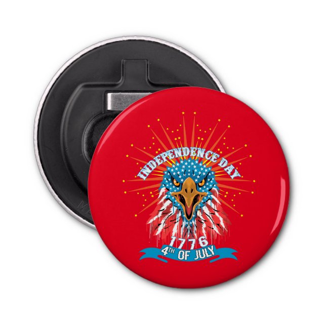 Décapsuleur Bouteille bouton Ouvrir Américain beau Aigle rouge (Devant)