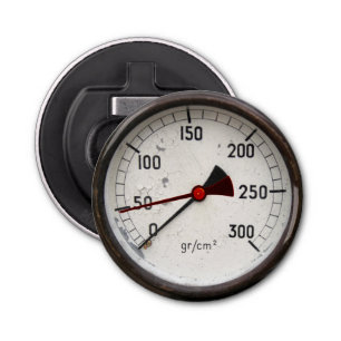 Décapsuleur Bouteille d'anniversaire de vieux manomètre de