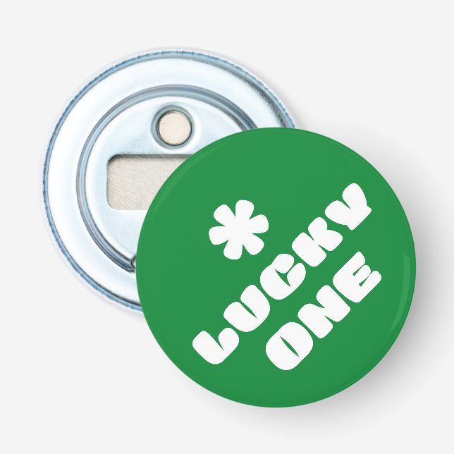 Décapsuleur Bouteille de bouton Ouvrir Lucky One (Devant)