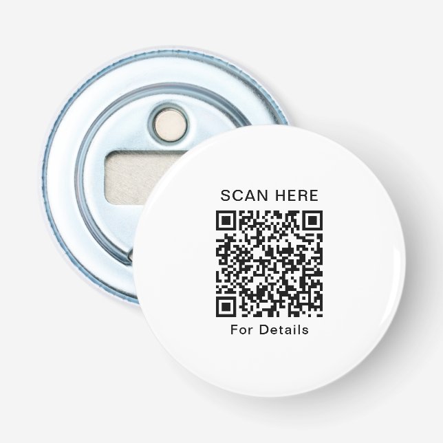Décapsuleur Bouteille de code QR personnalisée (Devant)