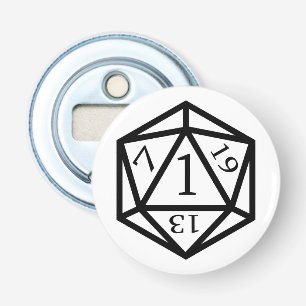 Décapsuleur Bouton D20 - Échec critique