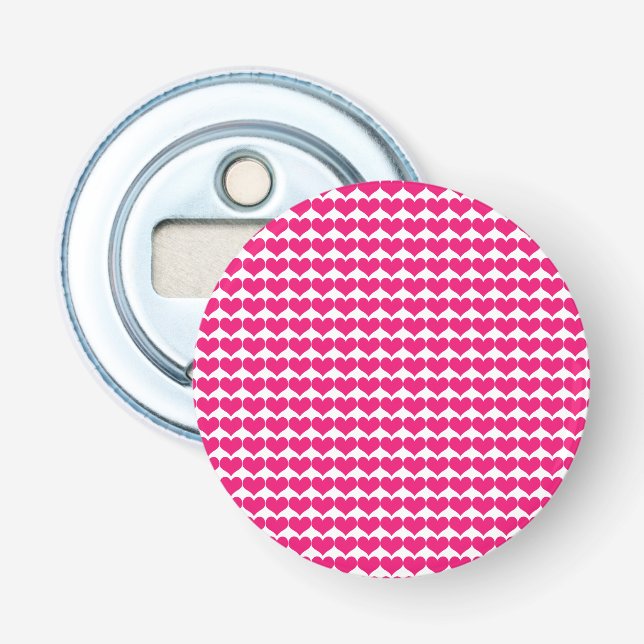 Décapsuleur Bouton Motif Coeur rose mou Ouverture de bouteille (Devant)