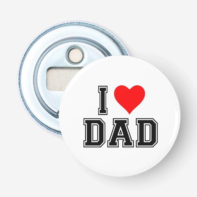 Décapsuleur Bouton Papa Heart - Design audacieux et simple (Devant)