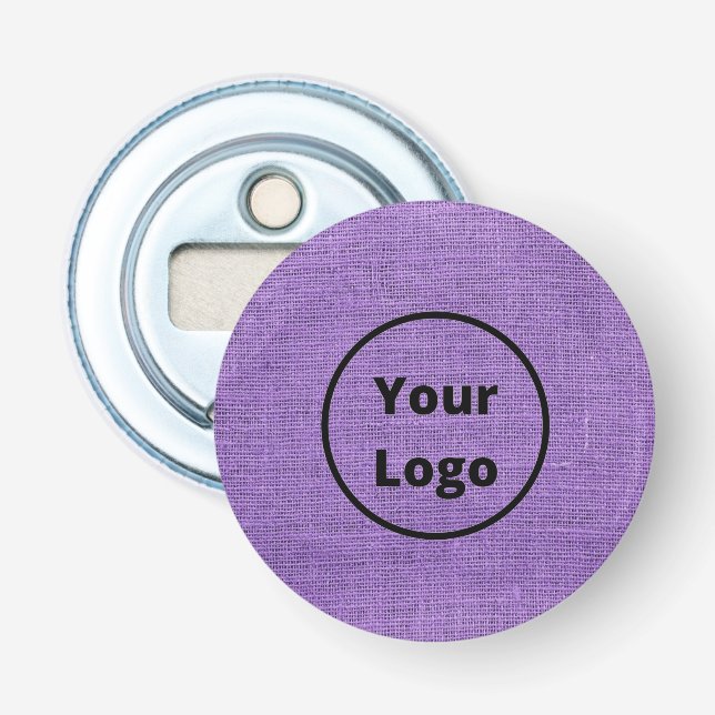 Décapsuleur Bracelet violet logo personnalisé (Devant)