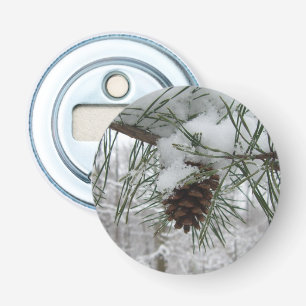 Décapsuleur Branche des pins neigeux Photographie de la nature