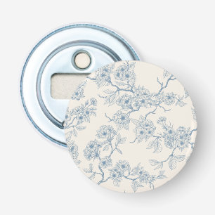 Décapsuleur Branches de fleurs de cerisier en bleu et blanc ca