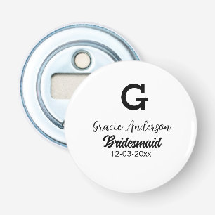 Décapsuleur Bridesmaid ajouter nom monogramme simple minimal m