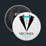 Décapsuleur Bright Bow Cravate Tuxedo "Best Man" Personnalisé<br><div class="desc">Fun mariage personnalisé favorise le design.</div>