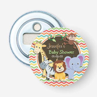 Décapsuleur Bright Rainbow Chevron Zoo Animaux Baby shower