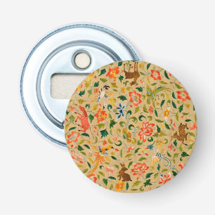 Décapsuleur Broderie animale vintage en crewel : Tapisserie an