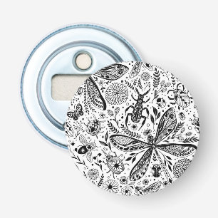 Décapsuleur Bugs de Doodle sur bleu foncé