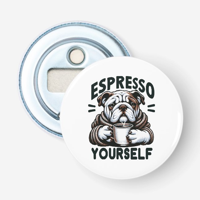 Décapsuleur Bulldog au café expresso chaud - Café cosy  (Devant)