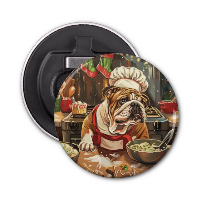 Décapsuleur Bulldog Holiday Baking : Noël festif (Devant)