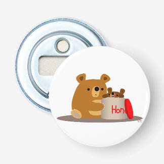 Décapsuleur Bye Bye Honey ! Bouton Bears de dessin