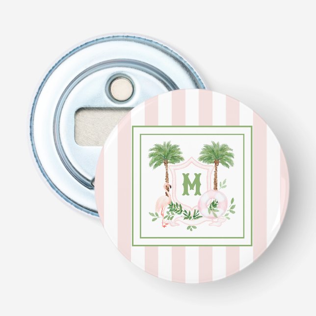 Décapsuleur Cabana Rayures Palm Beach Monogramme Armoiries (Devant)