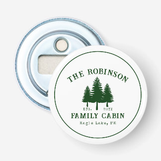 Décapsuleur Cabine de Famille Rustique Campagne Pin Arbre Vert