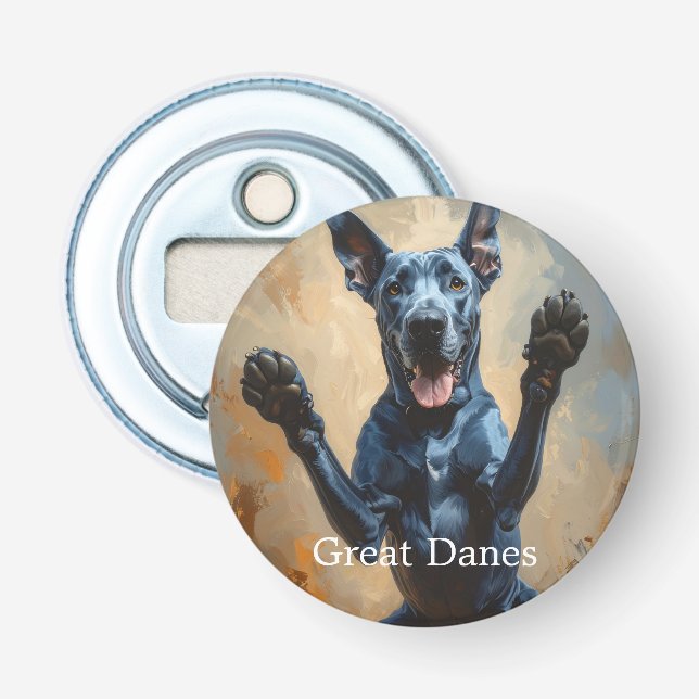 Décapsuleur Cadeau de chien arlequin avec photo et texte perso (Devant)